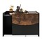 Cat Litter Box Enclosure Furniture with Drawer Ventilated Cabinet Black Coffee